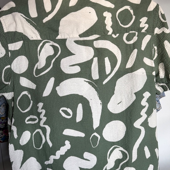 💚 Common People — Men’s Seersucker Large Green Shirt 🌿 - Picture 4 of 4